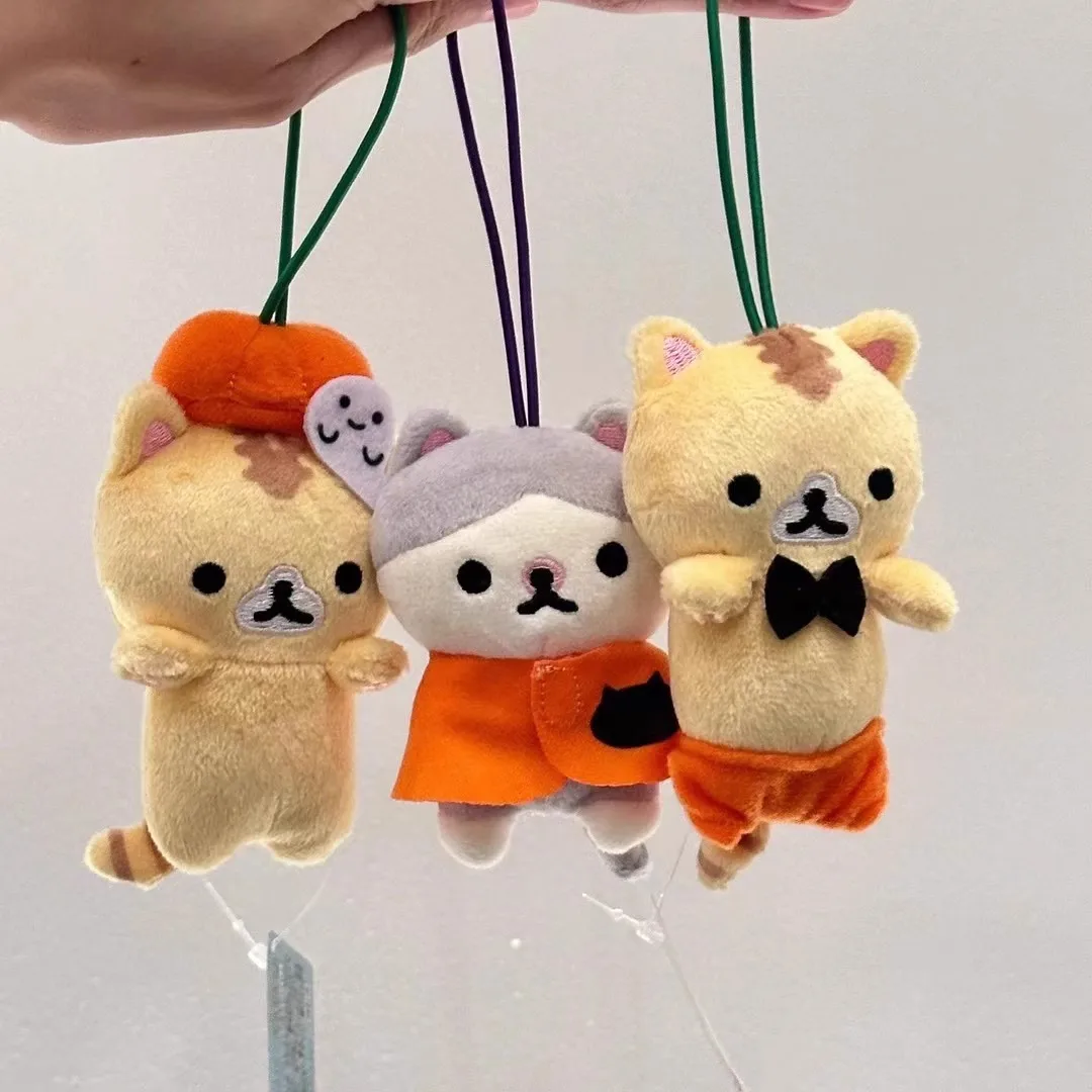 Nuevo lindo Halloween Corocoro Coronya gato llavero de peluche pequeño colgante niños juguetes de peluche para niños 10CM