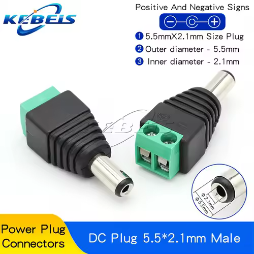 2/5/10PCS DC 12V Male Female BNC Connectors 5.5*2.1mm/2.5mm Welding-Free Power DC Plug Adapter Jack Sockets For LED CCTV Camera - Image 10