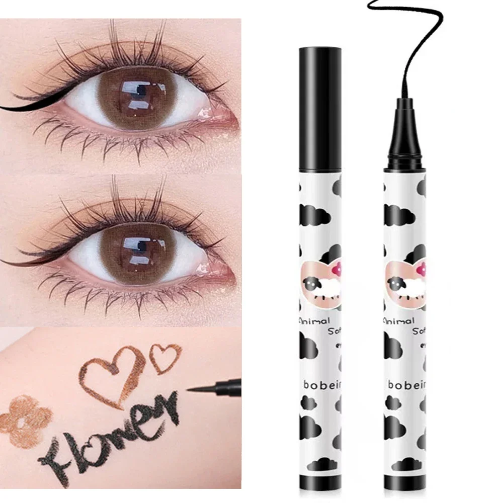 Waterdichte Sneldroge Vloeibare Eyeliner Liggende Zijderupsen Wimperpen Langdurige Zwarte Bruine Eyeliner Potlood Schoonheid Ogen Make-Up