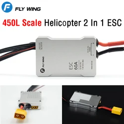 FLY WING 3-6S ESC Helicopter Speed Controller 60A 2 In 1 32bit CPU 7.4V 5A S-BEC Spare Parts for 450L Scale RC Helicopters