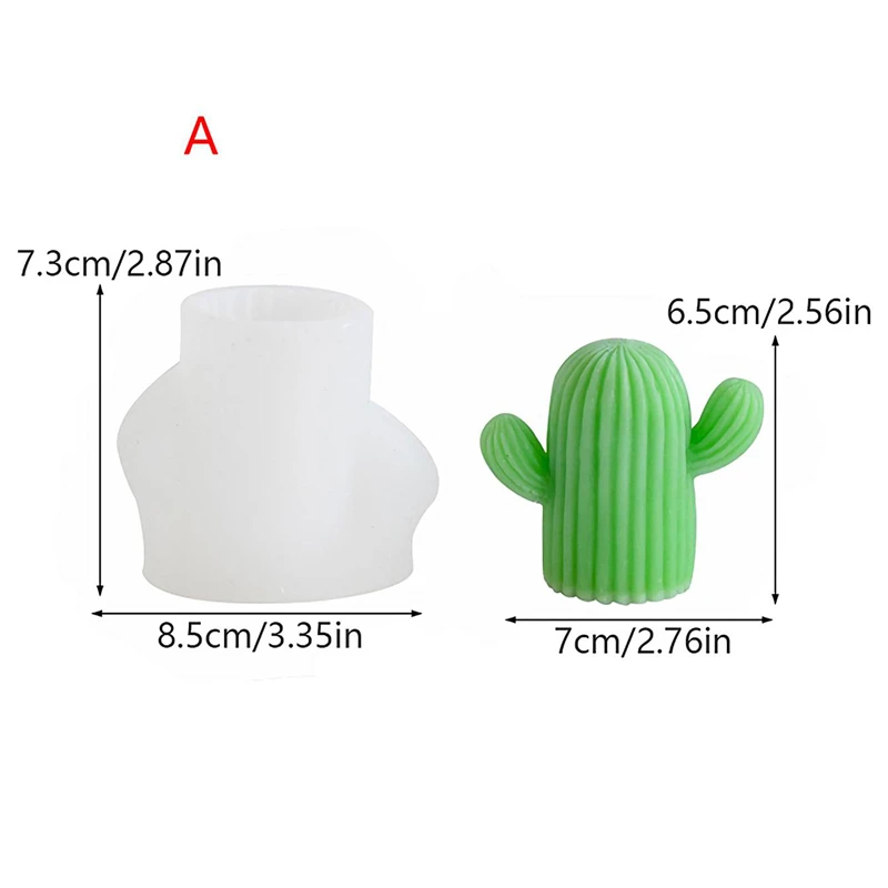 Cactus Aromatherapy Candle Silicone Mold DIY Simulation Cactus Gypsum Mold Epoxy Resin Drip Mold Home Decor Gift