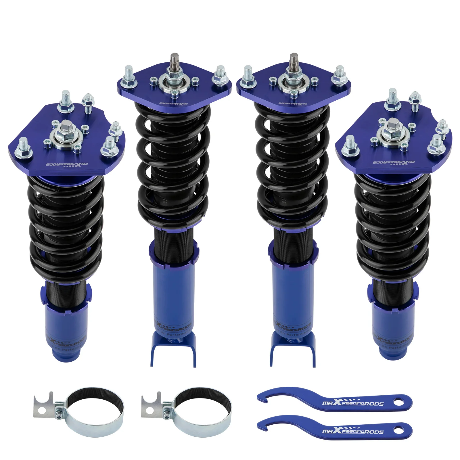 Racing Coilover Struts Shock Absorbers Kit For Honda Prelude 1992-2001 Adj Height Shock Absorbers Blue Suspension Shock Struts