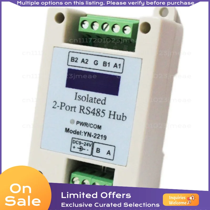 Industrial Grade Dual RS485 Repeater Optical Isolated RS485 Hub Signal Booster Extender Communication Converter