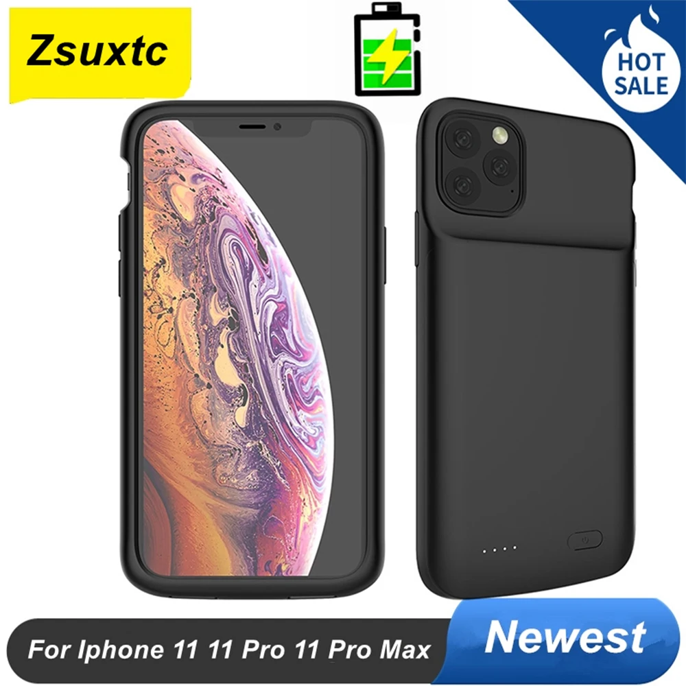 Новый мощный чехол для iphone 11, чехол для аккумулятора 11 Pro Max, умный чехол с аудиовыходом для iphone11 Pro, чехол для зарядного устройства