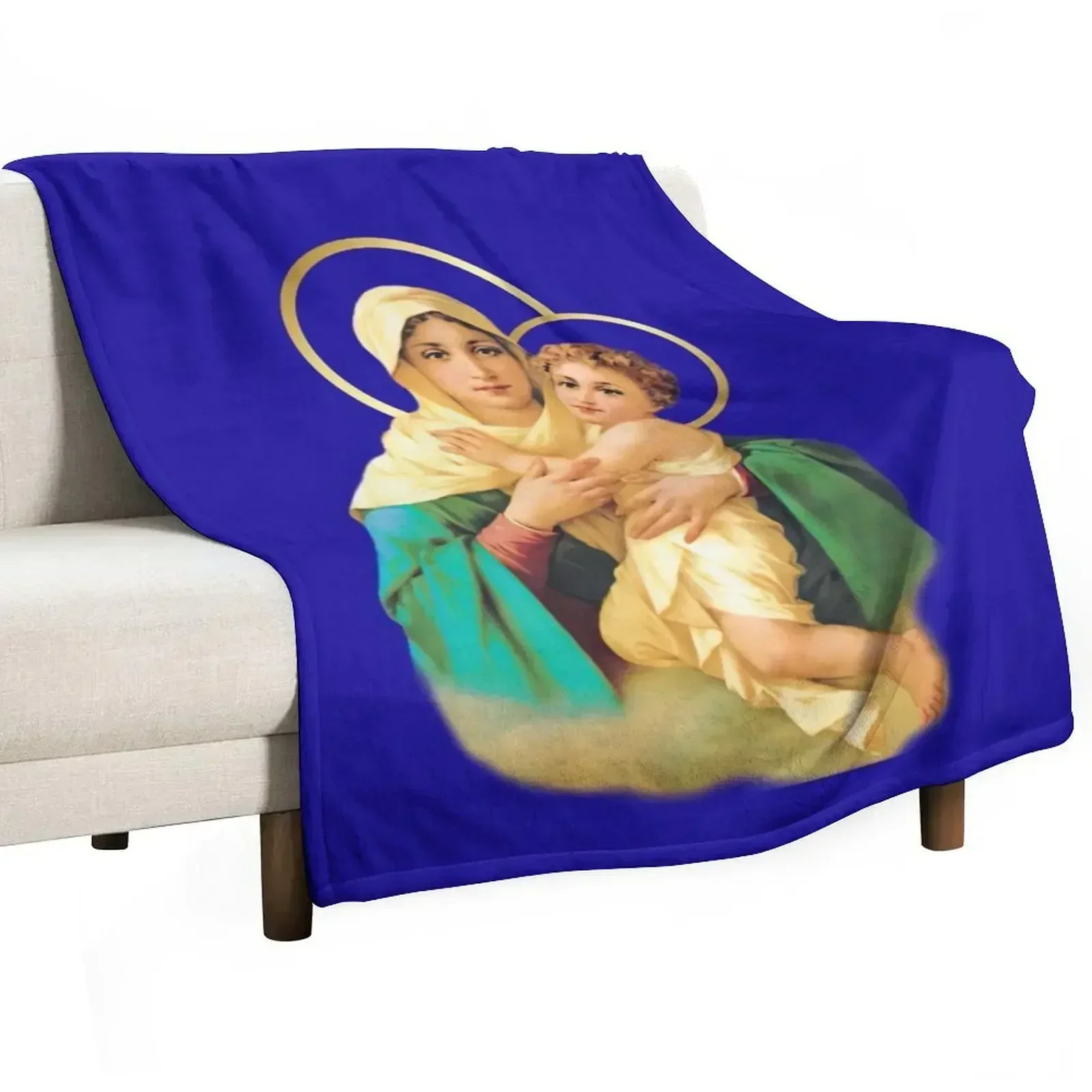 Our Lady of Schoenstatt Virgin Mary Catholic Saint 2020-020 Throw Blanket Multi-Purpose Baby Plaid Thins heavy to sleep Blankets