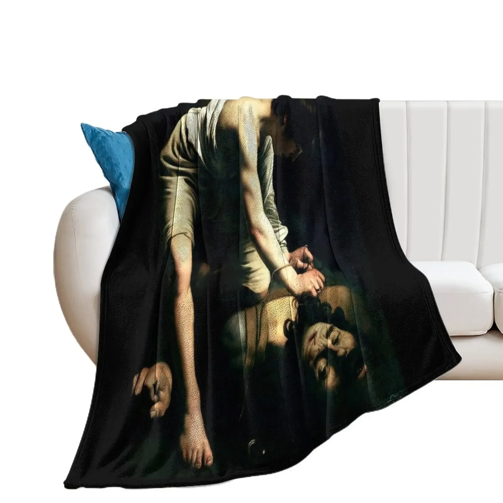 

High Res Caravaggio David And Goliath 1600 Throw Blanket Designers blankets ands Blankets