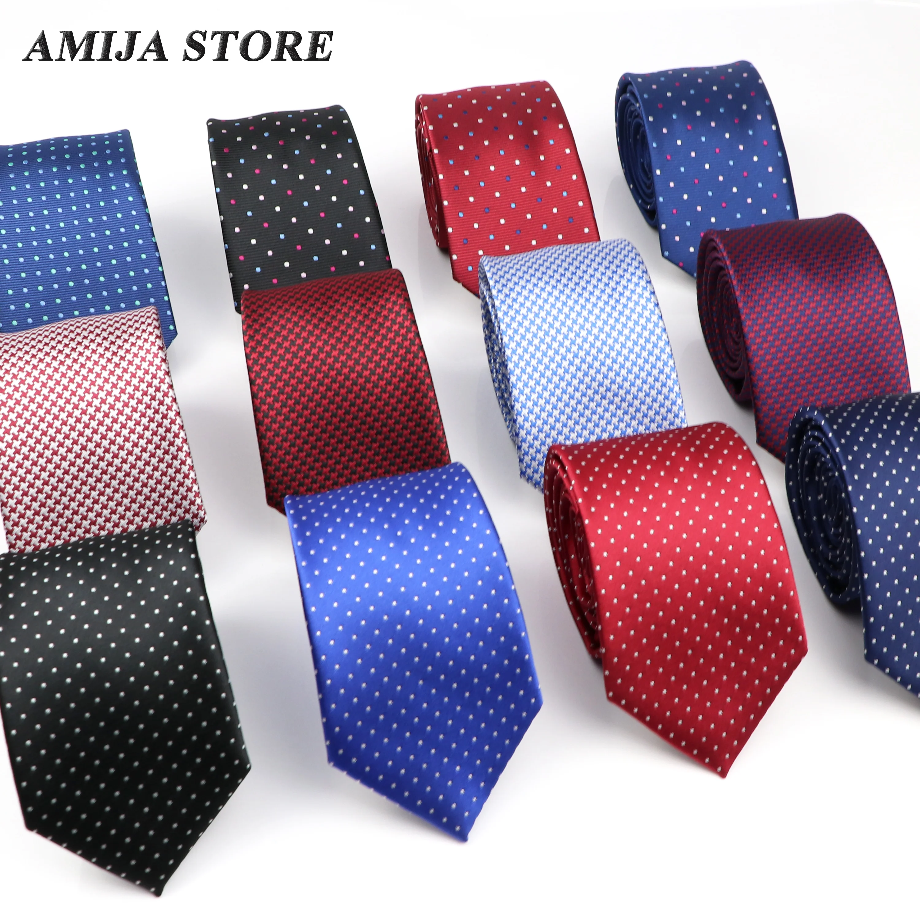 Classic Men's Dot Tie Fashion Neckties Jacquard Woven Dots Business Wedding Accessories Daily Wear Cravat Party Gifts For Man