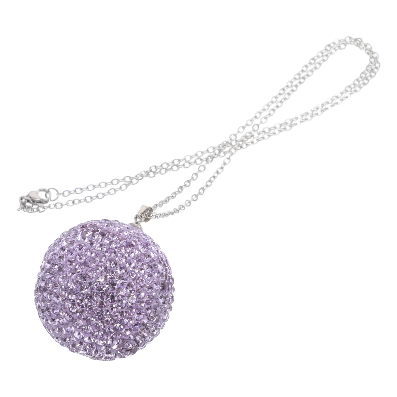 

2PCS Crystal Car naments Rhinestone Pendant Spherical Decor Rear View Mirror Charm Auto Interior Home Office