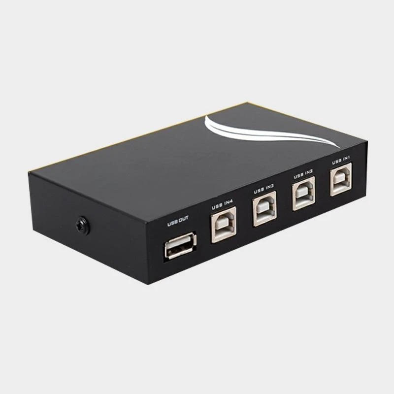 USB 2.0 Switch 4 Port PCs Sharing 1 Devices USB Switcher Selector for Keyboard