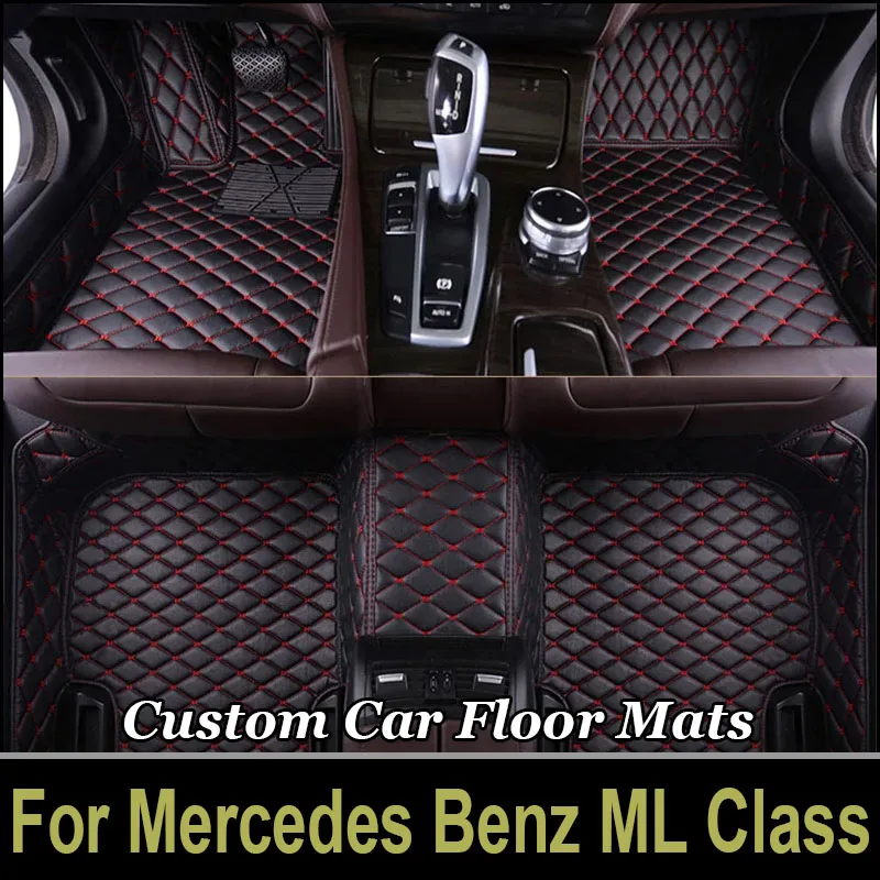 

Автомобильные коврики на заказ для Mercedes Benz ML класса W164 2005-2011 года, ковер из искусственной кожи, аксессуары для интерьера автомобиля
