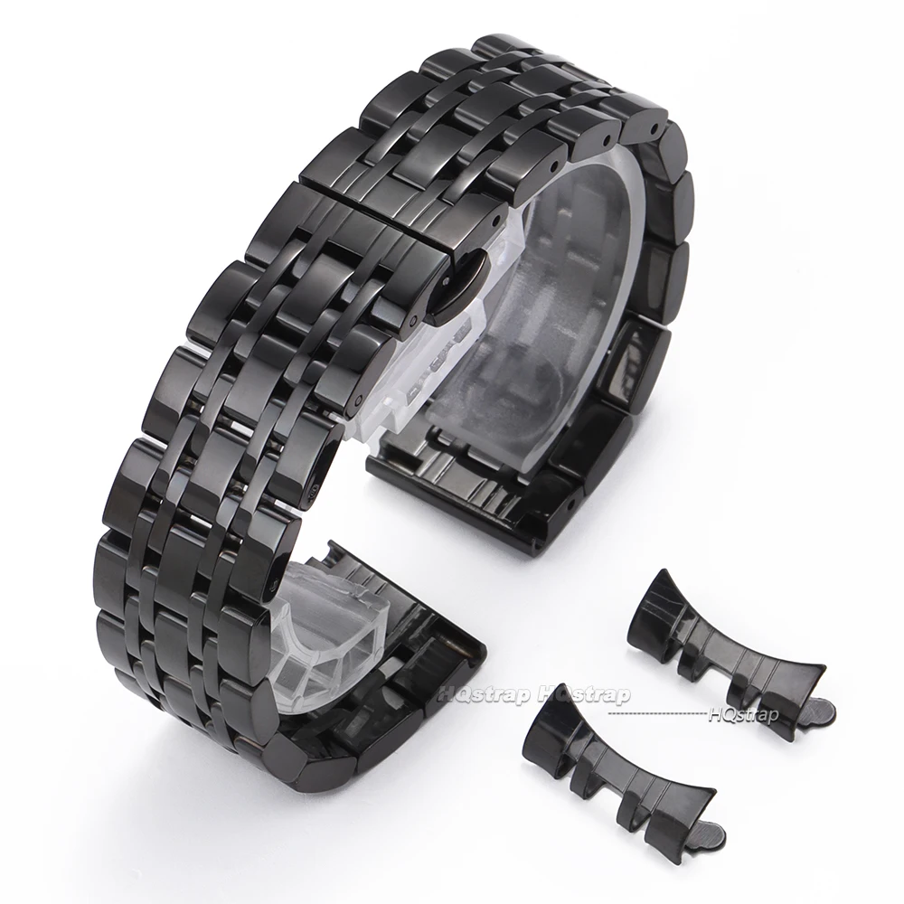 Solide Edelstahl Band 18mm 20mm 22mm Universal Smartwatch Ersatz Armband Armband Männer Business Armband Gürtel