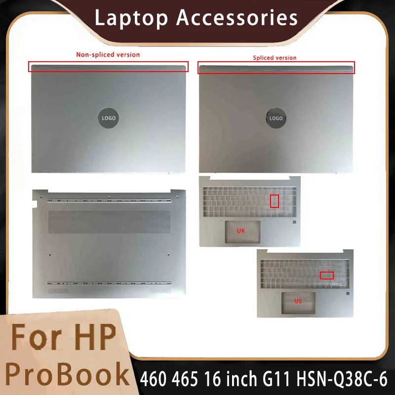 

Новинка для HP ProBook 460 465 G11 HSN-Q38C-6 16 дюймов; сменные аксессуары для ноутбуков, задняя крышка ЖК-дисплея/подставка для рук/нижняя часть с логотипом