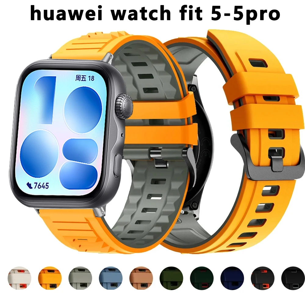 Armband für Huawei Watch Fit 5 4 3 Ersatz-Smartwatch Silikonband Armband Huawei Watch Fit 4-5 Pro Uhrenarmband