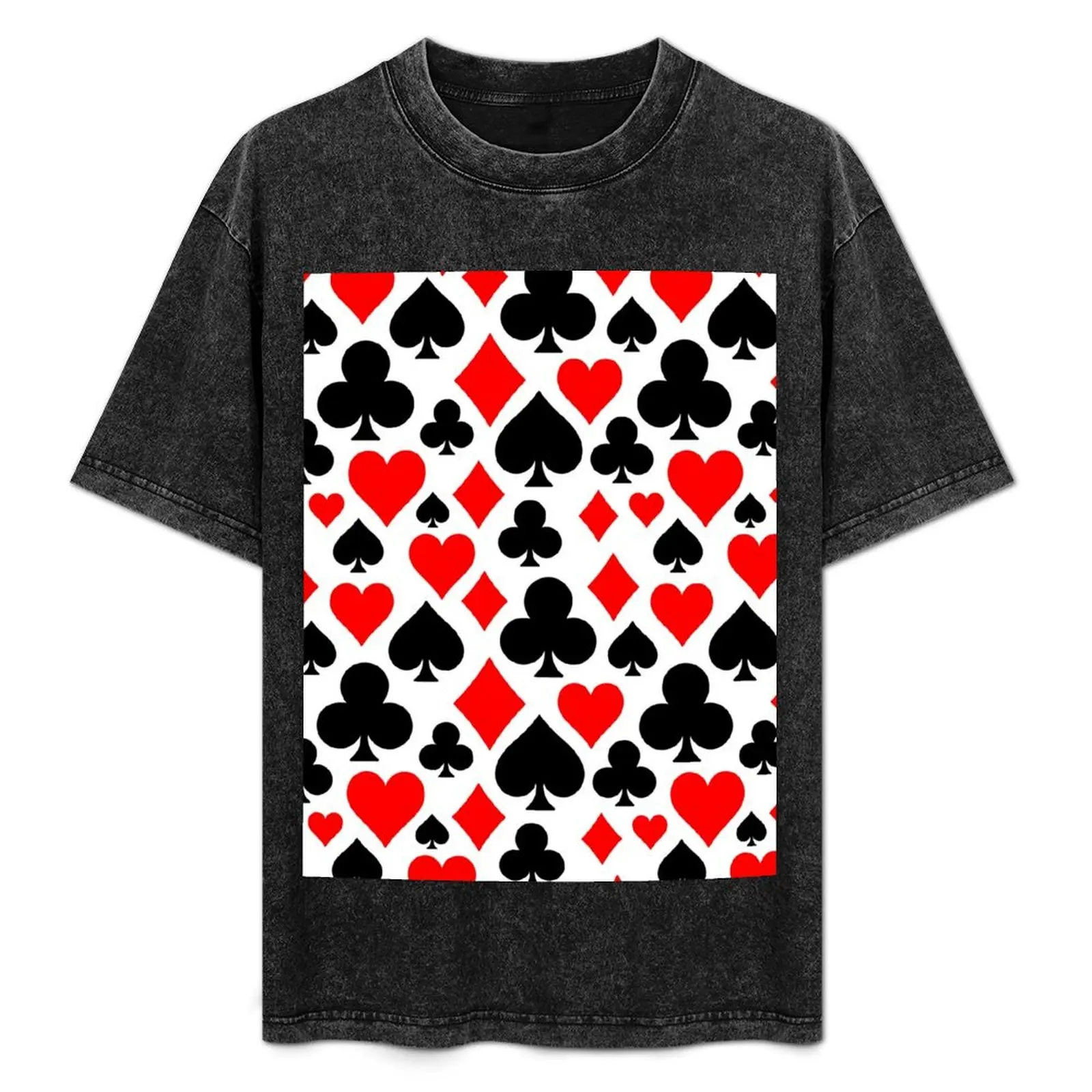カジノ-ポーカー-プレーヤー-シンボル-パターン-tシャツ-ベーシック-軽量-半袖-tシャツ