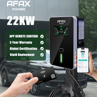 AFAX OEM ODM 7kw 11kw 22 kw Electric Car Ev Charger Type 2 Ac Wall Box Home Ev Charging Station With 4.3 Inch Lcd Display