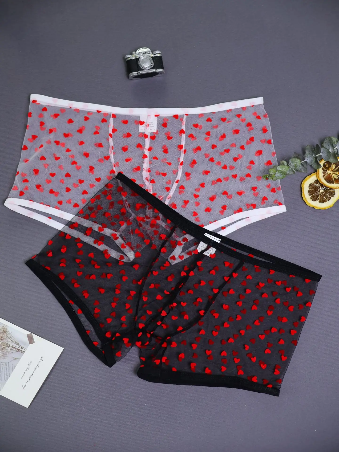 

Men's Boxy Underwear Summer Printed Mesh Breathable Comfortable Thin Quick Dry Sports Trunk Gays Erotic Low Waist U Convex Trunk
