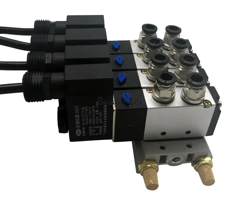 Pneumatic Explosion-Proof Solenoid Valve 4v210-08 Two-Position Five-Port Actuator 4m310-10 08B 24V 220V