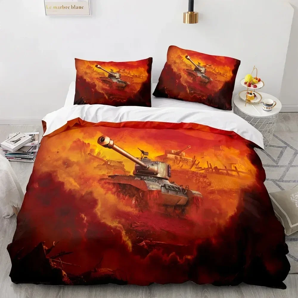 Armored Tank Fighter 3D NEW Duvet Cover Pillowcase Bedding Set Adult Boy Girl Bedroom Decoration Children Single Double Large