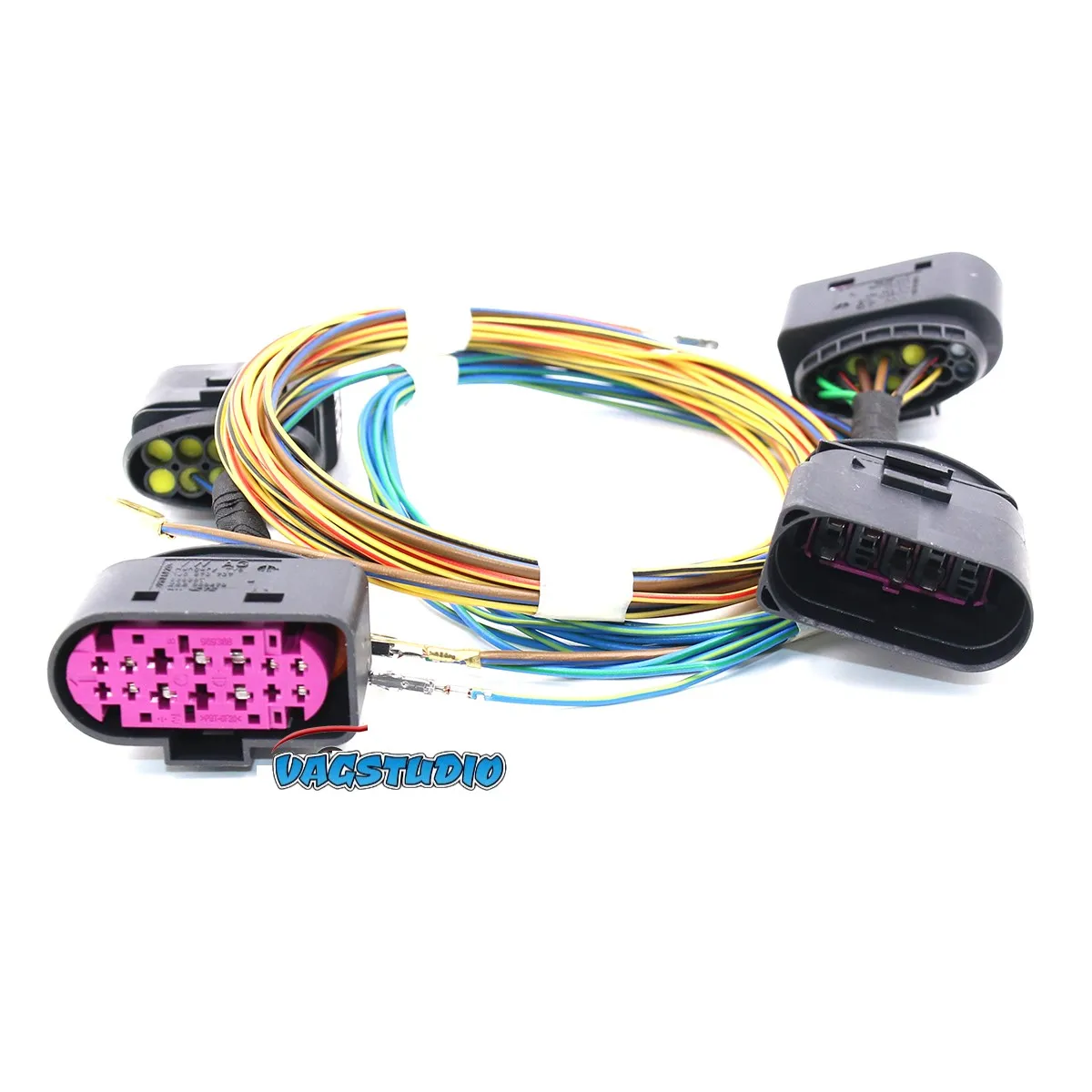 

For VW Beetle HID Xenon Headlight 10 to 14 Pin Connector Adapter Harness Wire Cable