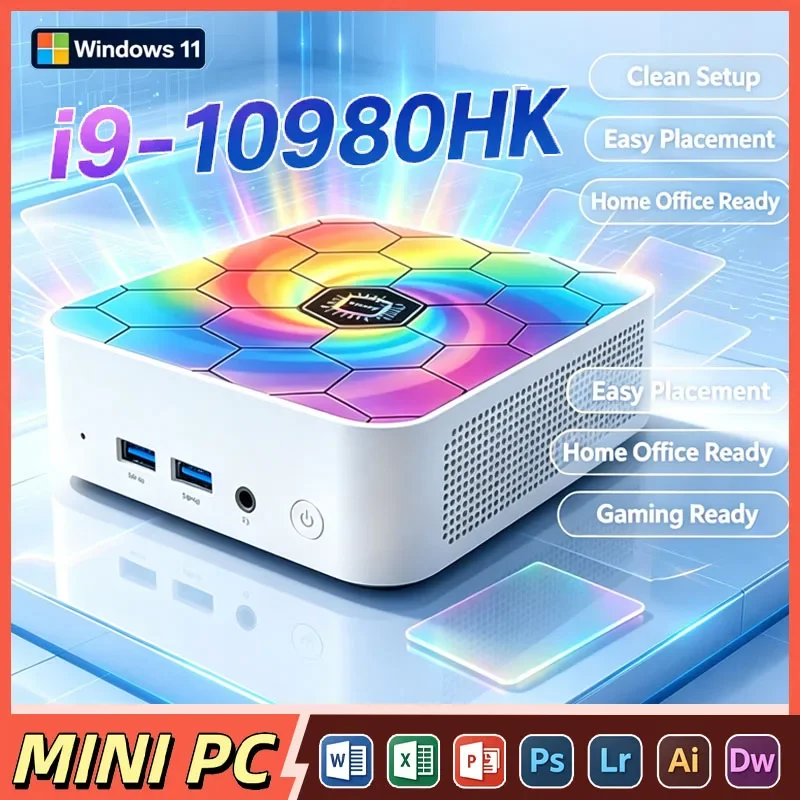 Core I9 10980HK Multifunctional Mini Laptop Win11 Pro 32GB RAM 1TB/2TB SSD 4K HD WiFi6 BT5.2 Office Game Study Notebook