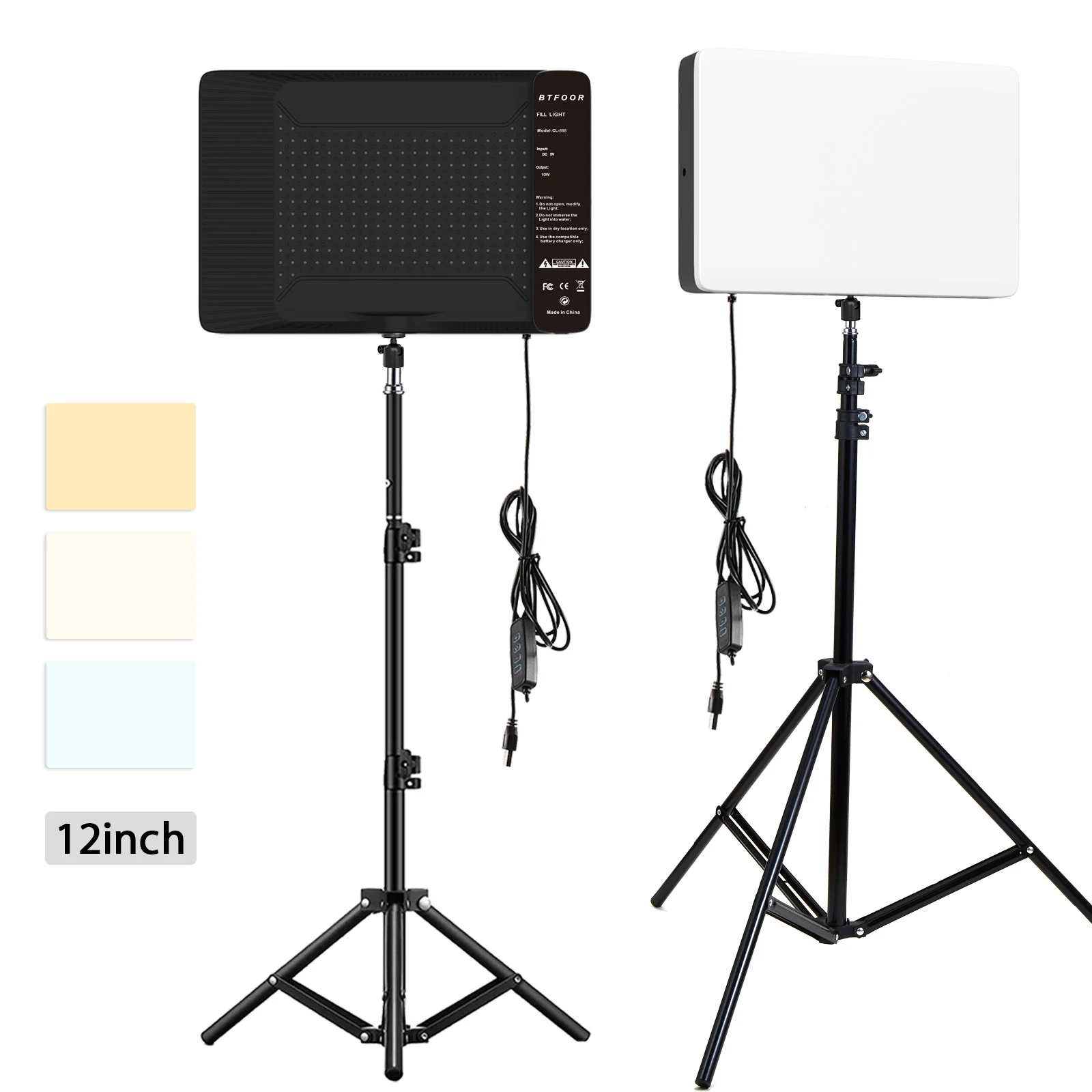 

12-дюймовый светильник для селфи, освещение для фотосъемки, светодиодный светильник для видеосъемки, лампа для фотостудии для конференций со штативом для прямой трансляции TikTok