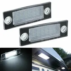 2pcs LED License Number Plate Light For VW Passat B5.5 B6 Transporter T5 Jetta Mk5 Touran MK1 Caddy Golf Plus Mk5 White CANbus