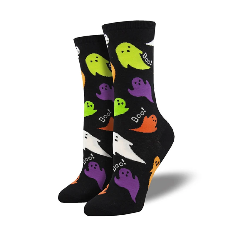 12 Styles Halloween Cartoon Pumpkin Owl Unisex Crew Socks Women Men Novelty Cotton Creative Halloween Party Socks Couple Gifts