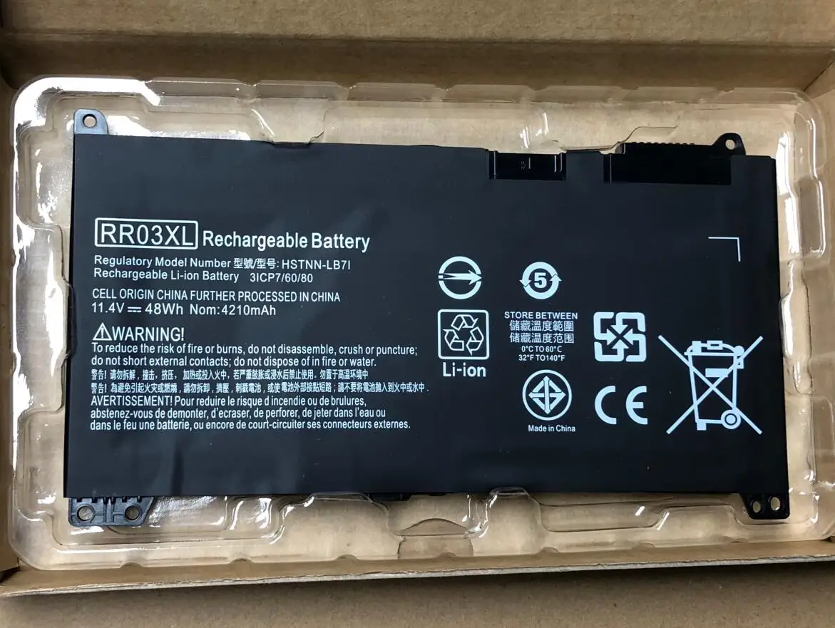 RR03XL 11.4V 48Wh Laptop Battery For HP ProBook 430 440 450 455 470 G4 G5 Series Notebook 851610-850 851477-541