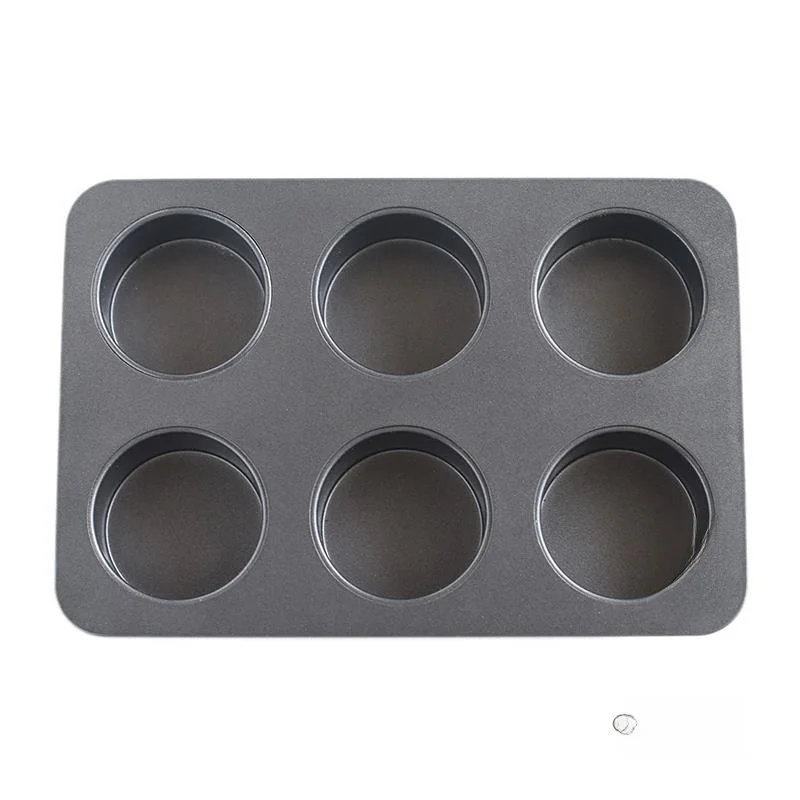 Bandeja para Hornear de Acero Inoxidable de 6 Cavidades, Estilo Japonés, para Panqueques de Champiñones, Muffins, Elementos Populares, Estilo Versátil