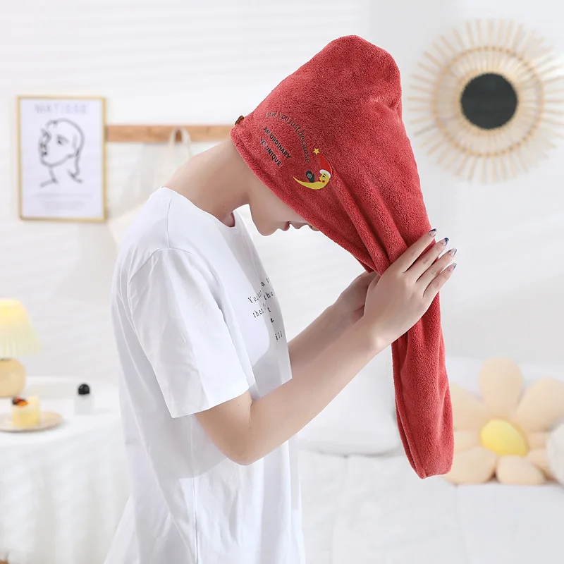 Women Microfiber Towel Hair Towel Bath Towels for Adults Home Terry Towels Bathroom Serviette De Douche Turban for Drying Hair