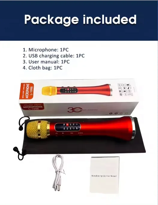 YYHC-1098 30W type C USB charging professional microphones wireless microphones for mobile phone