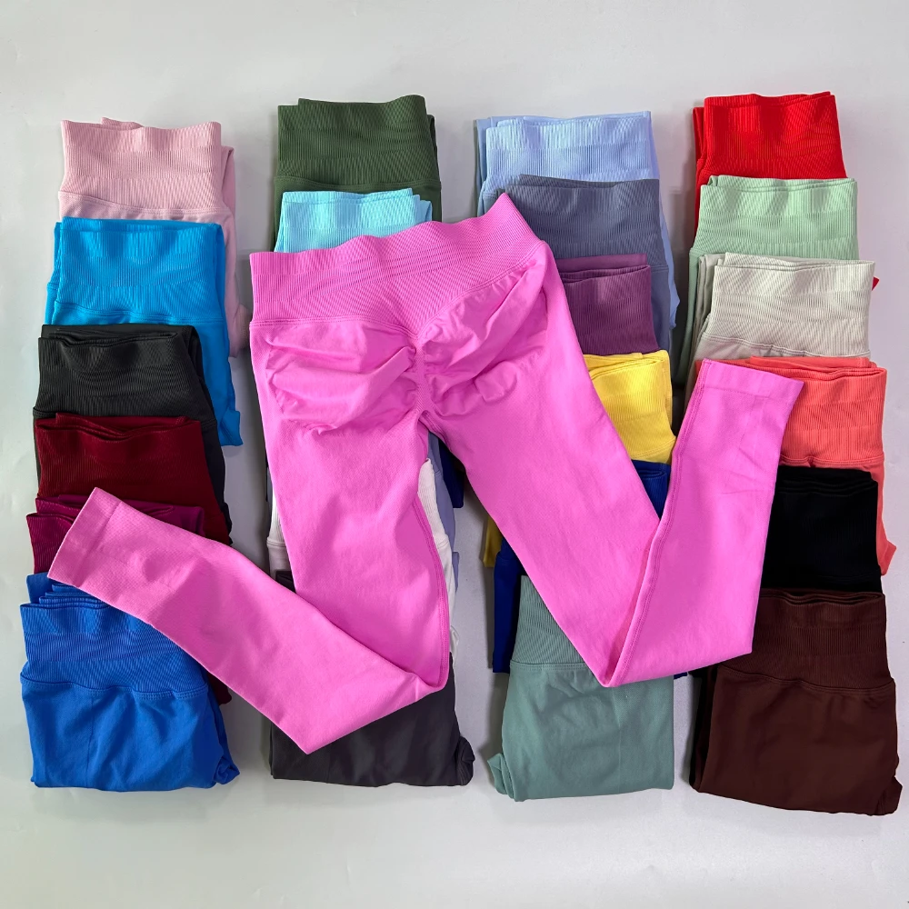 

Бесшовные леггинсы для йоги Pericic, женские спортивные брюки с высокой талией и низкой ребристой лентой, леггинсы для фитнеса и спортзала, впитывающие пот, тренировочные колготки