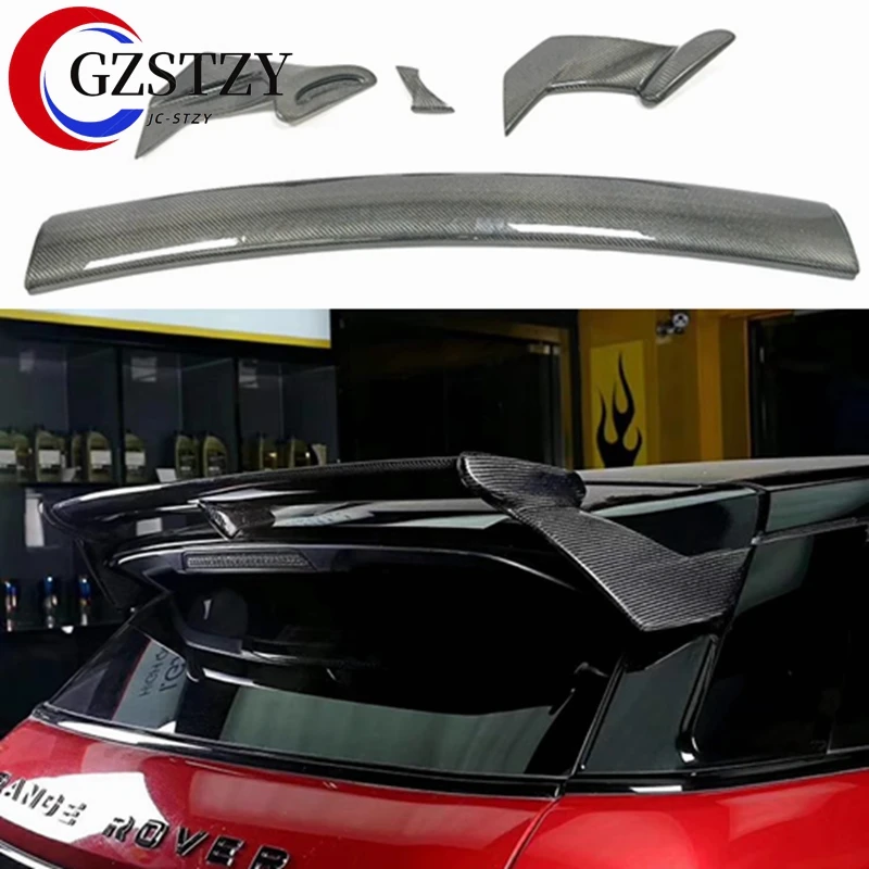 2012 - 2015 FOR Land Rover Range Rover EVOQUE Carbon fiber CRA REAR WING TRUNK LIP SPOILERS 4pcs