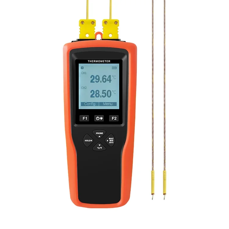

YET-620L Digital LCD Thermometer with K-Type Probe High Accuracy Double Channels Temperature Measurement OEM & ODM Supported