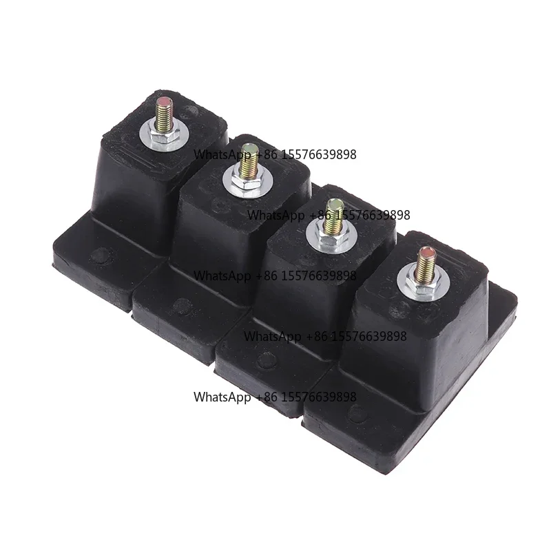ZOCI-FOR 4Pcs Air Conditioner Rubber Vibration Mounting Bracket Shock Absorbing Anti-Vibration Isolator Pads