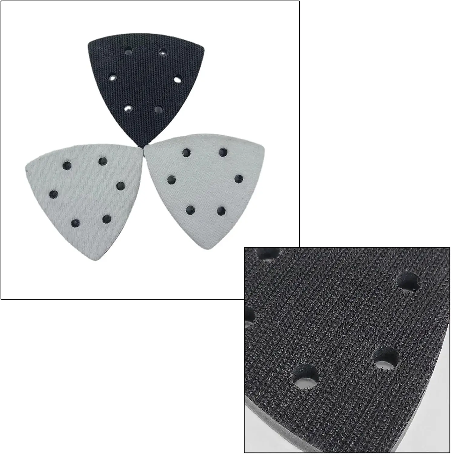 2 PCS 90x90x90 มม.6-Hole Soft Interface Pad Hook and LOOP Sanding Disc Backing pad เครื่องมืออุปกรณ์เสริม