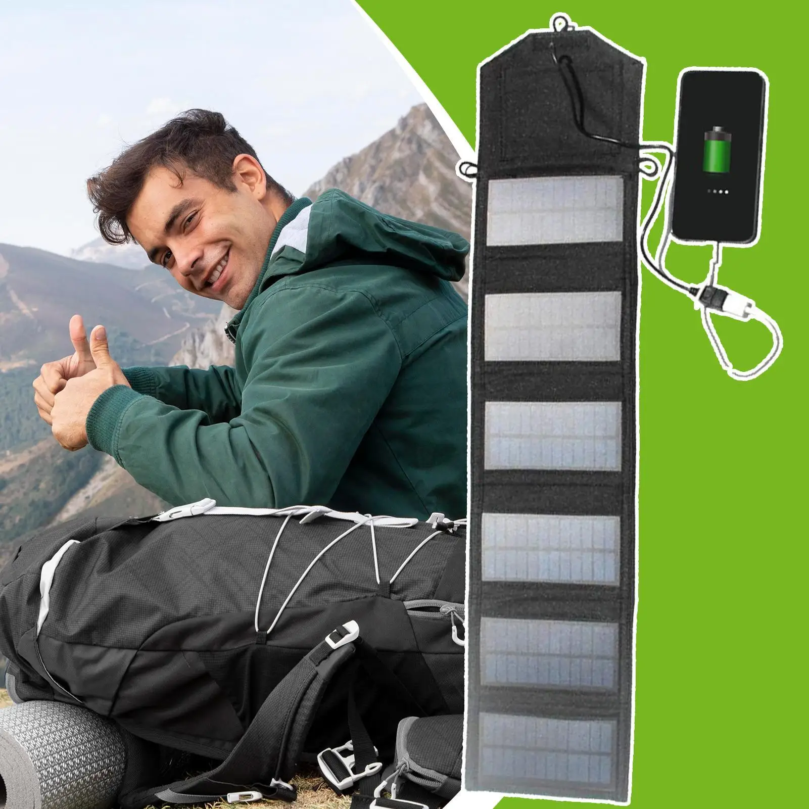 Panneau solaire pliant 72W, pour Camping, système léger et étanche, contrôleur de batterie de charge pour voyage, randonnée, maison