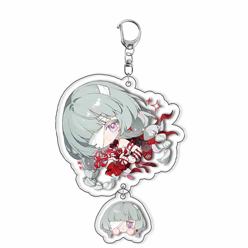 Wuthering Waves Game Peripheral ROCCIA Cartethyia Cantarella Phrolova Acrylic Keychain Accessories Cosplay Pendant Prop Badge