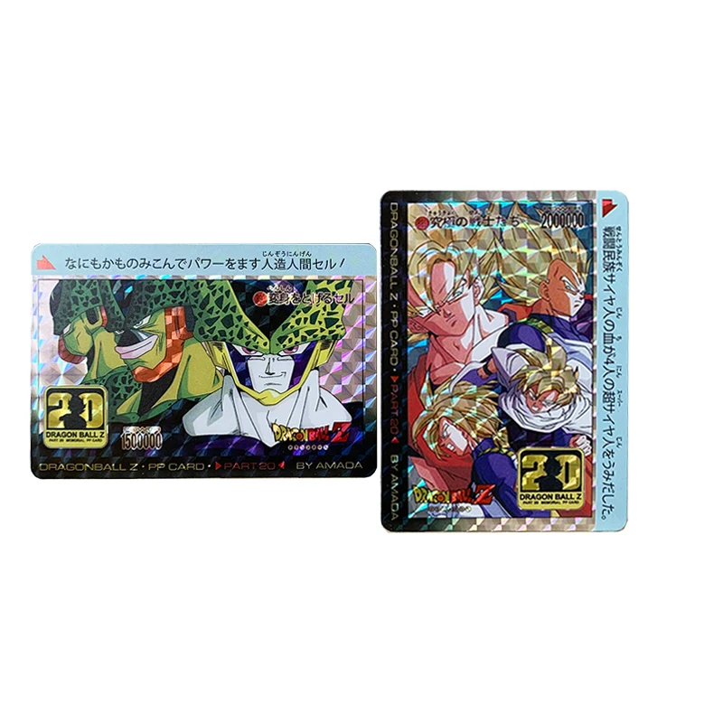 

2Pcs/set 59X86Mm Diy Dragon Ball Pp20 Vegeta Iv Cell Collection Card Copy Version Classic Grid Flash Anime Card Gift