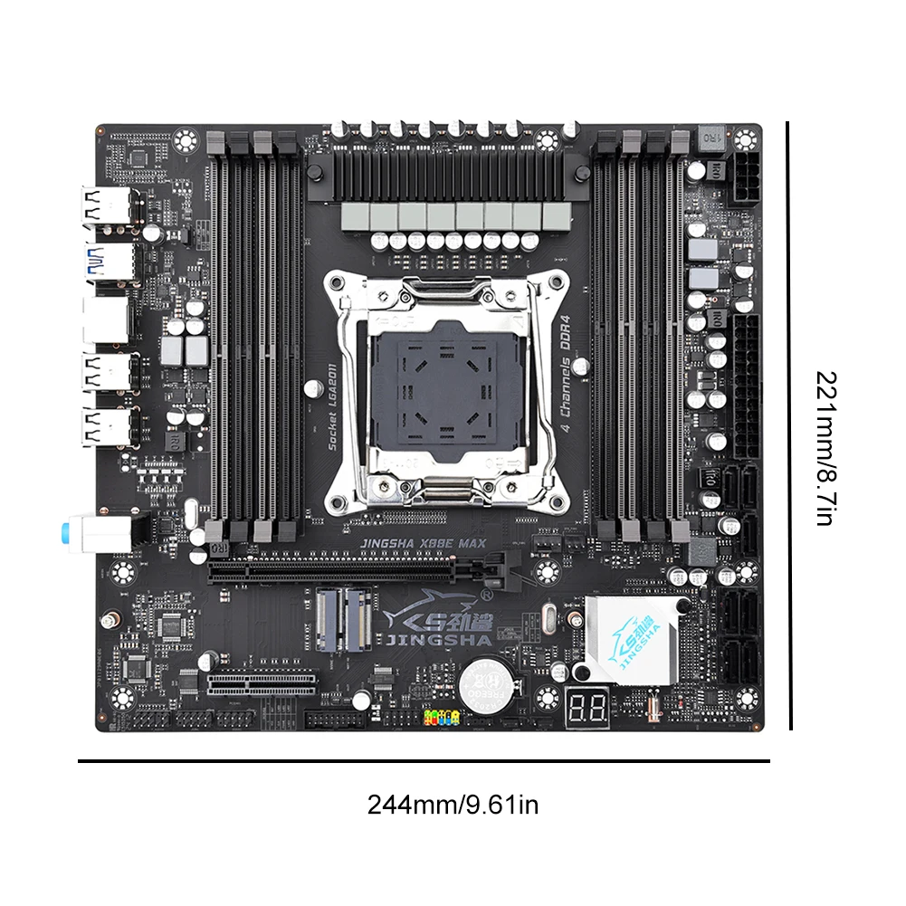 Imagem -06 - Placa-mãe do Computador X99e Max Lga20113 pc Mainboard x Ddr4 Nvme Sata M.2 Usb 2.0 Sata 3.0 Rj45 X16 x4