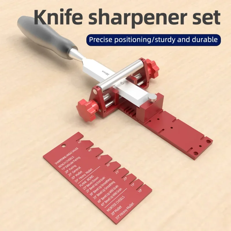 1PC Chisel Sharpening Jig Wood Honing Guide for Chisels and Width Planes 0.12 to 2.9in with Sharpening Angle Fixture Angle Gauge
