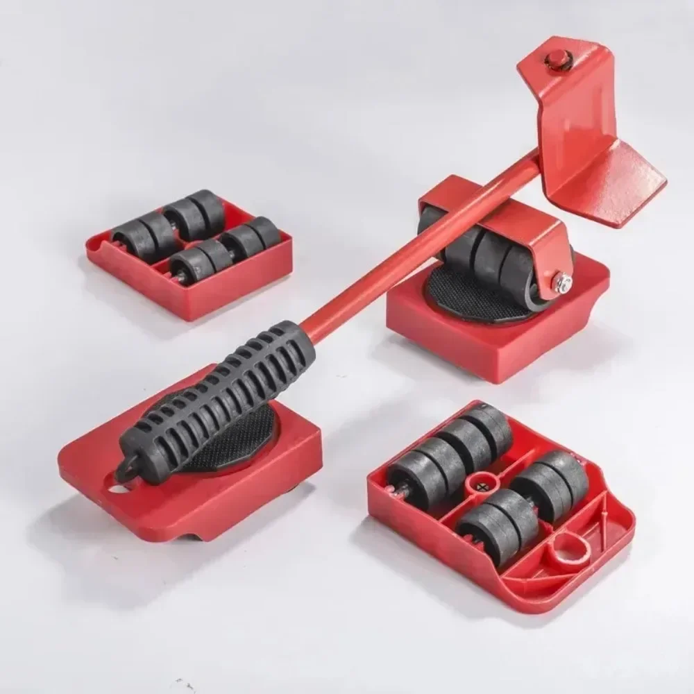 2026 Heavy Duty Furniture Lifter Mover Roller with Wheel Bar Moving Device Lifting Helper Furniture Moving Transport Tool