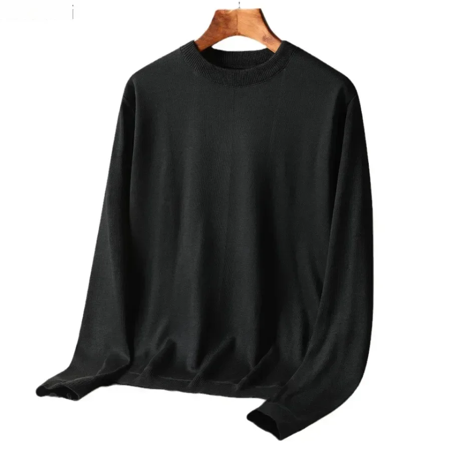 جديد الرجال الدافئة محبوك قاع قمصان الخريف الشتاء طويلة الأكمام س الرقبة تريكو البلوفرات عارضة الأعمال قمم قمصان الرجال