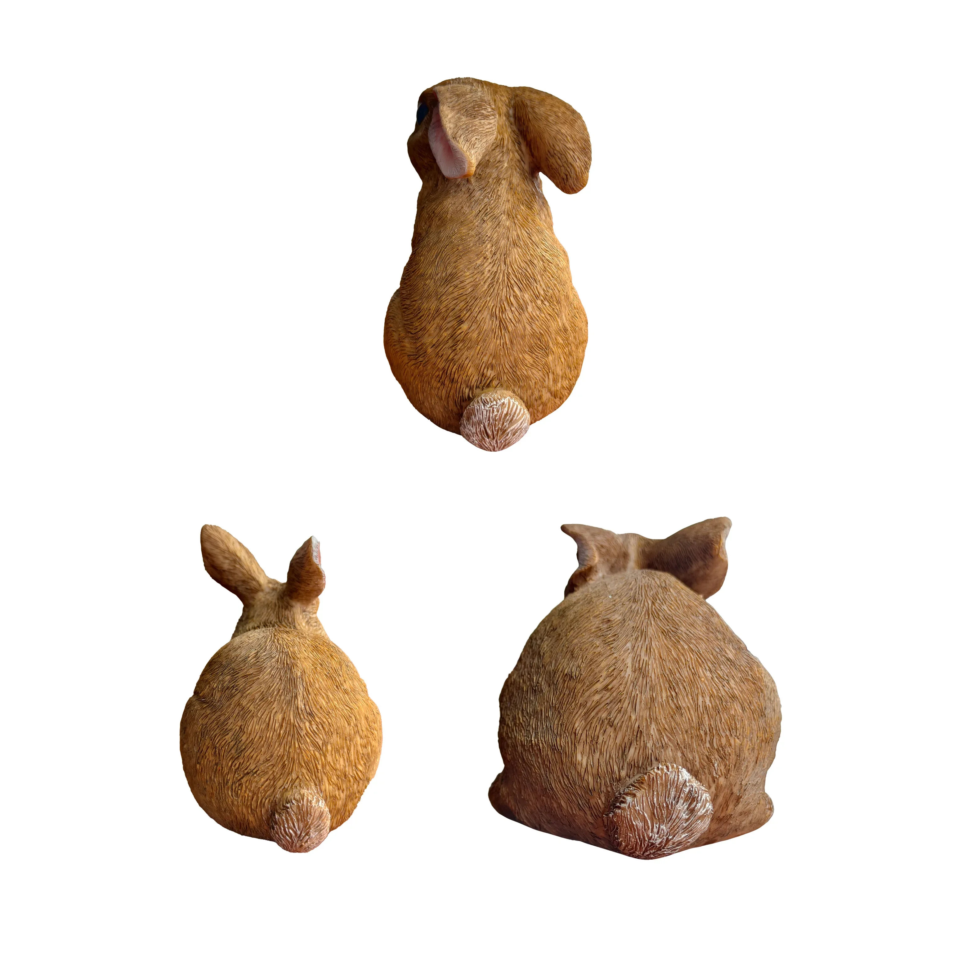 Bunny Yard Decoration Set of 3 Outdoor Bunny Statues Resins Funny Easter Bunny Figurines Home Garden Patio Lawn Decor