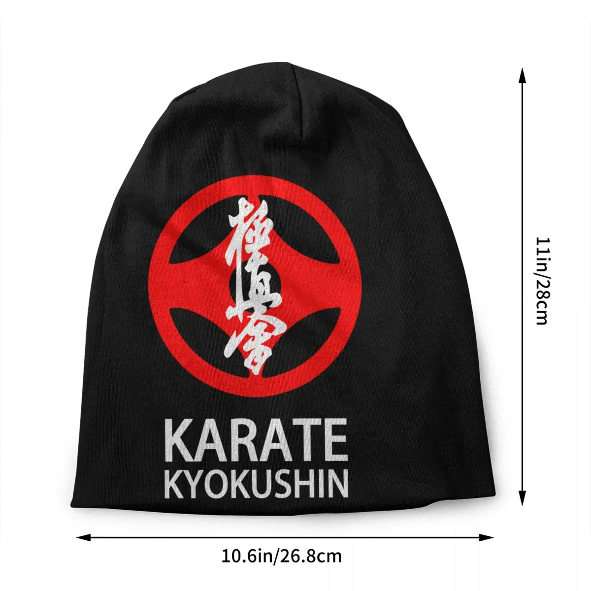 Karate Kyokushin Skullies Beanies Caps Unisex Winter Warm Knit Hat Street Adult Martial Arts Bonnet Hats Outdoor Ski Cap