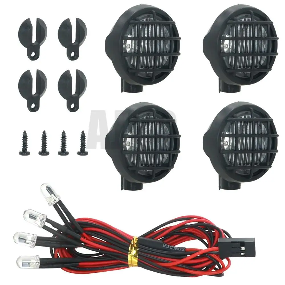 4/5/6pcs/set Led Spotlight Roof Light Lampshade For 1/10 Rc Crawler Car Axial Scx10 Ii Yikong Arrma Rc Car Parts