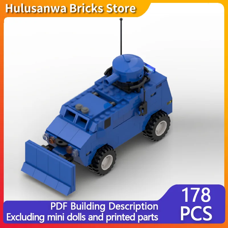 

La Gendarmerie Armored Car Model MOC Building Bricks War Equipment Modular Technology Gifts Holiday Assemble Children Toys Suit