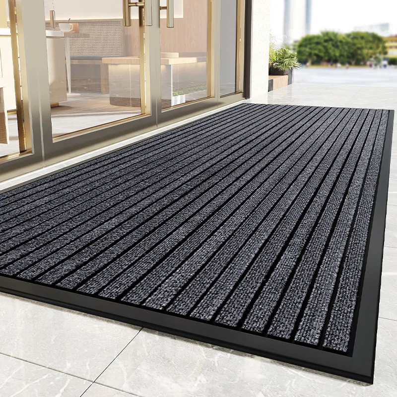 

Striped Non-Slip Door Mat Waterproof Bathroom Floor Mat Indoor And Outdoor Dustproof Durable Door Mat Home Decor