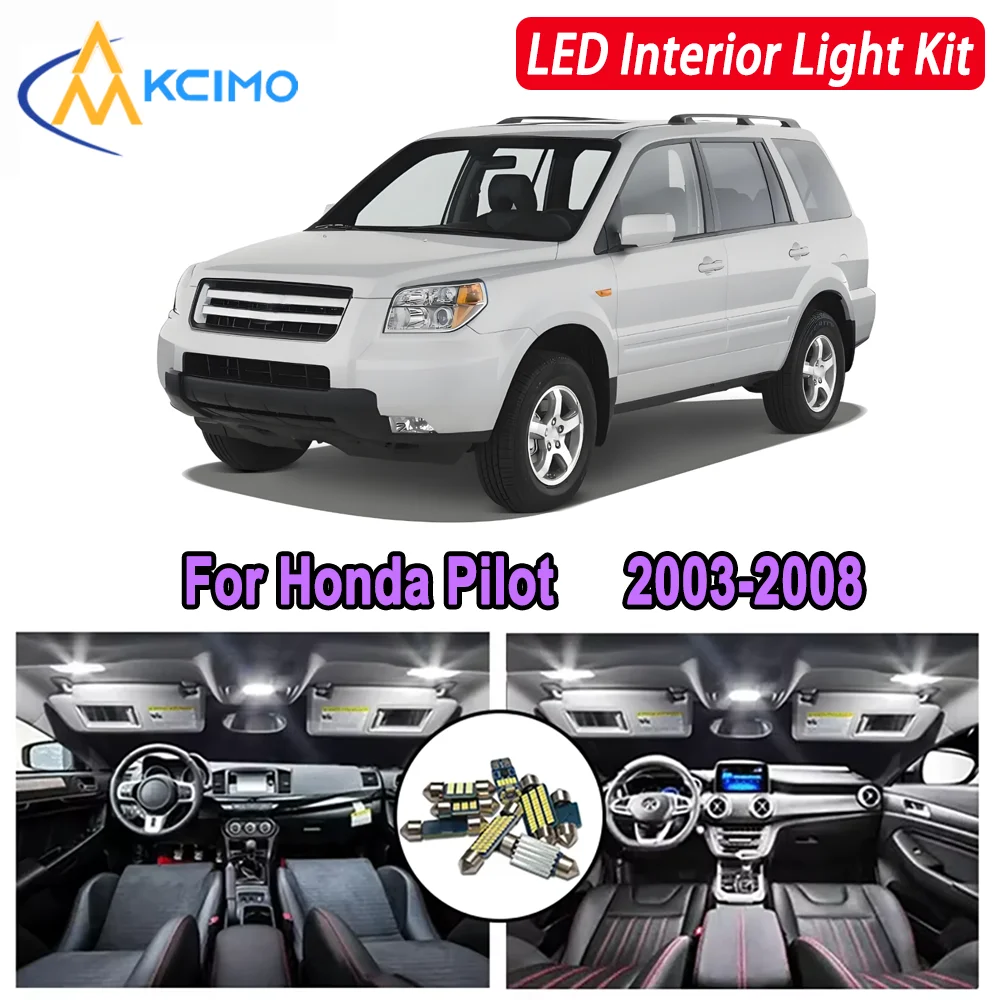 

KCIMO For Honda Pilot (2003-2008) Premium Bright LED Interior Dome Map Trunk Light Kit Car Led Lamps Canbus New Car LED Lights
