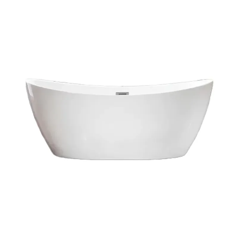 67 Inch Freestanding Oval Bathtub Modern Acrylic Soaking Tub For Bathroom Villa Hotel Indoor Deep Immersion Spa Bath Modern